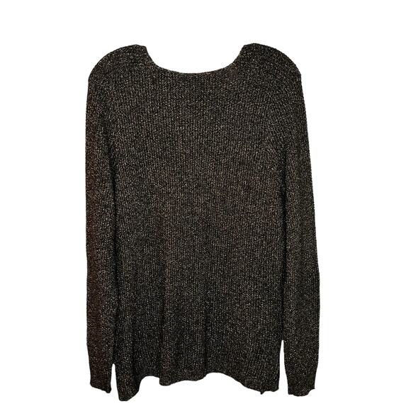 Rock & Republic Oversized Long Sleeve Pullover  Sweater Gold & Black M - Picture 2 of 6